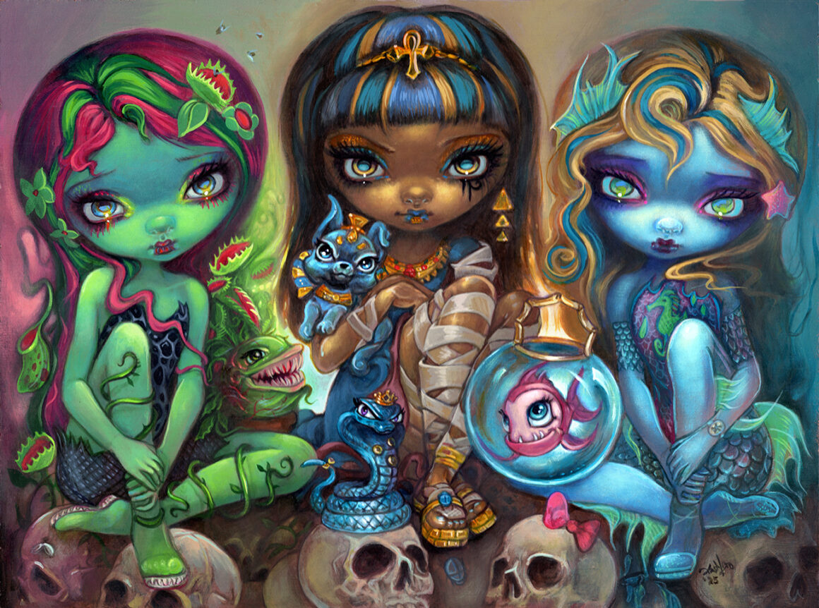 'Beautiful Monsters' (acrylic on panel, 12 in x 16 in) by Jasmine Becket-Griffith