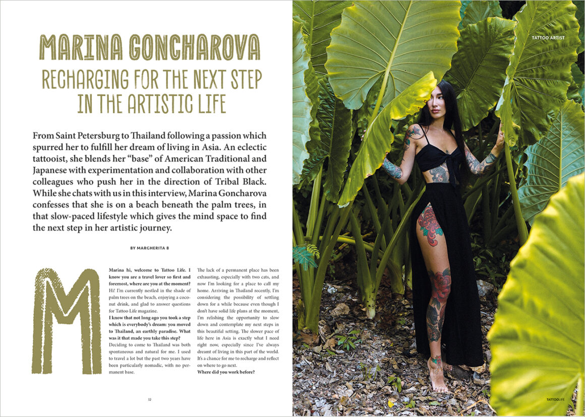 Marina Goncharova: recharging for the next step in the artistic life