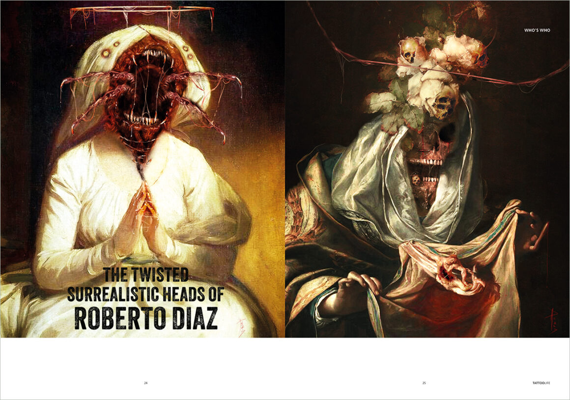 The twisted surrealistic heads of Roberto Diaz