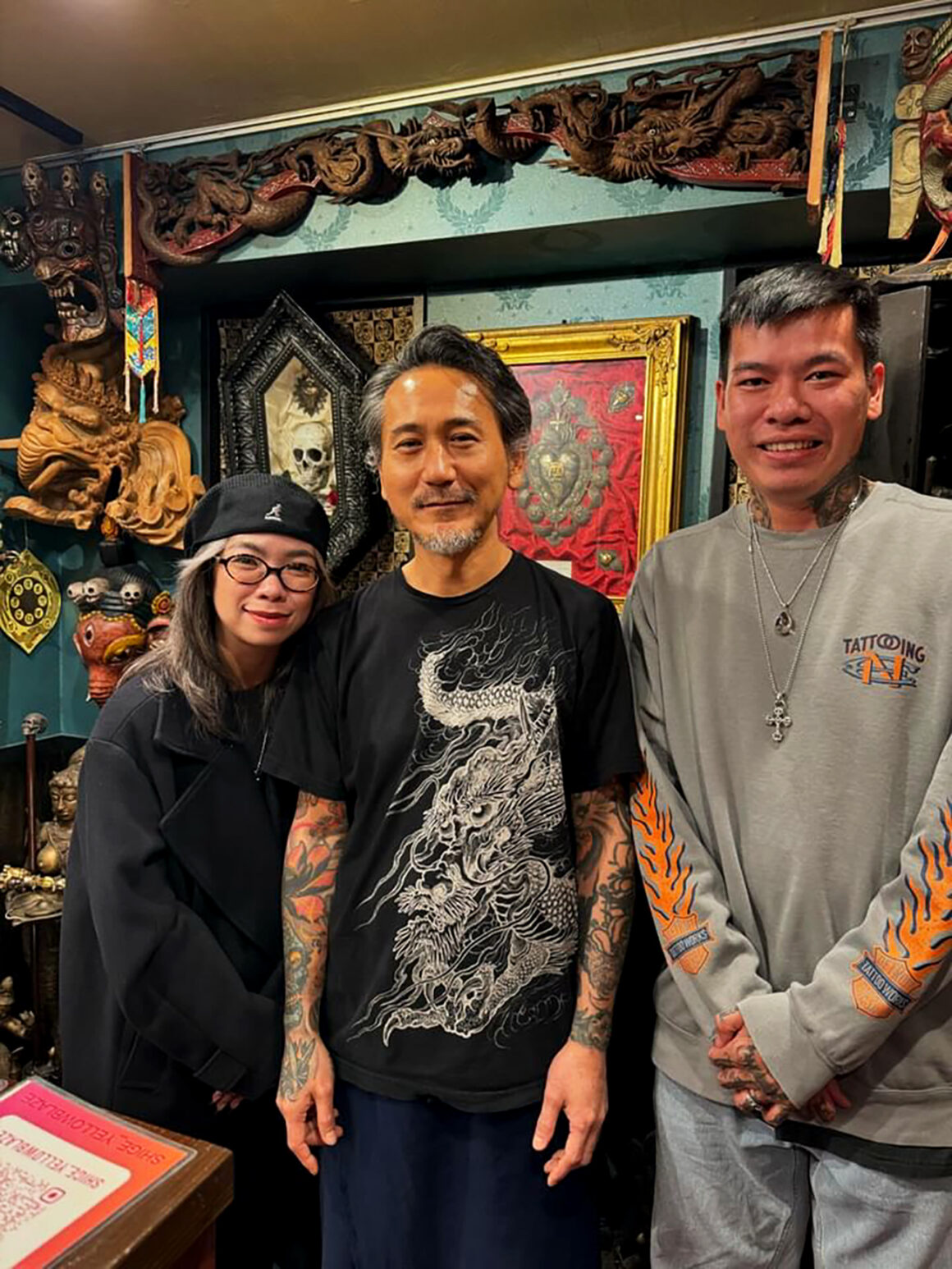 Tattoo artist Jun (right), @jun_newchoice