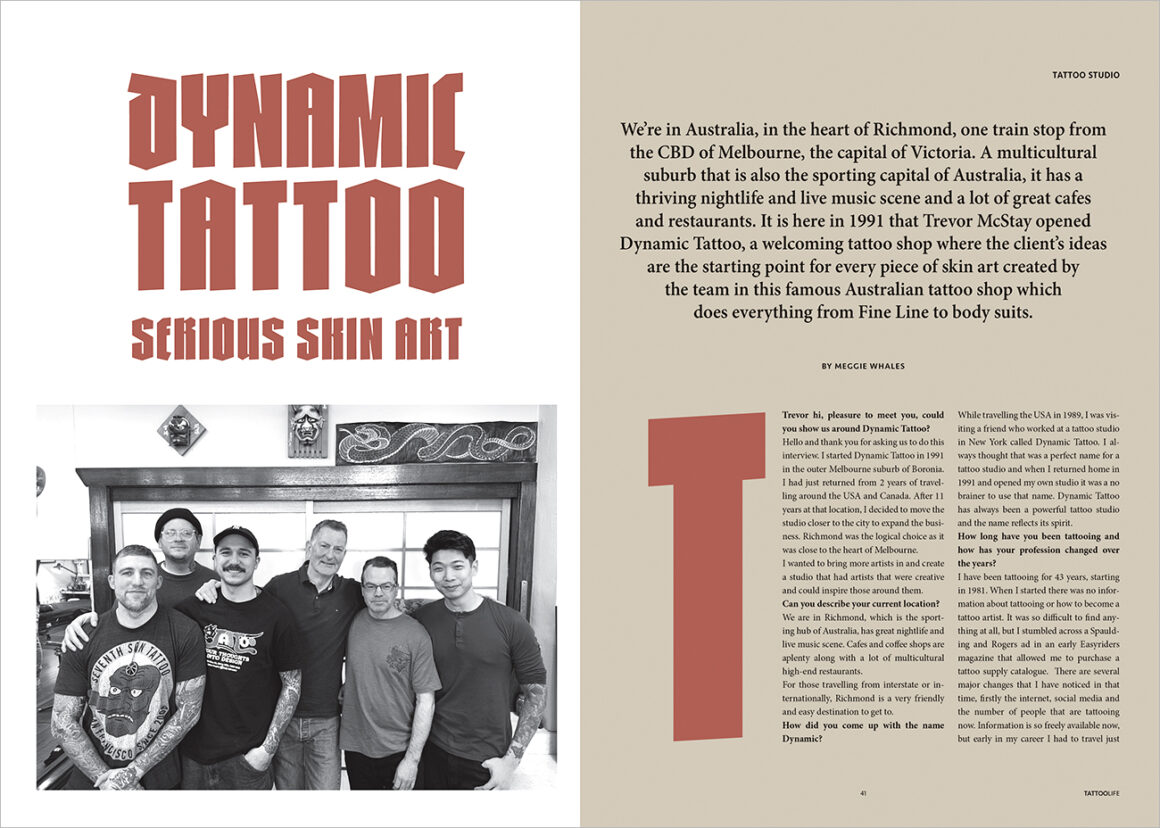 Welcome to Dynamic Tattoo, Richmond, Australia