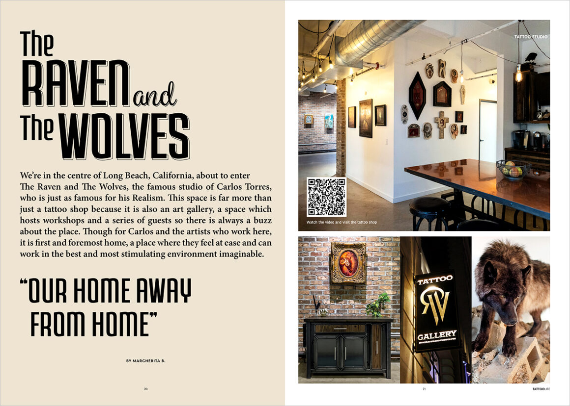 Welcome to The Raven and The Wolves Tattoo, Long Beach